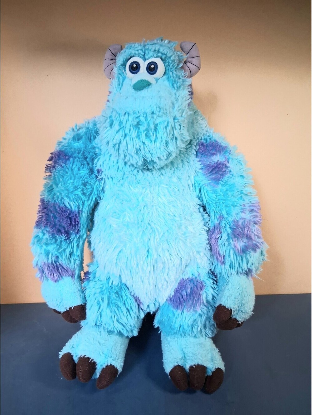 Disney Store Pixar Monsters Inc Sully Sullivan 15" Blue/Purple Stuffed Plush